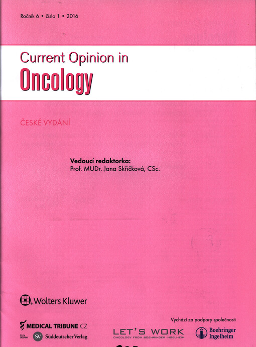 Current opinion in oncology : české vydání