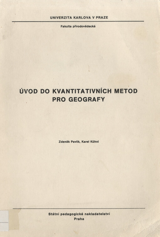 Úvod do kvantitativních metod pro geografy