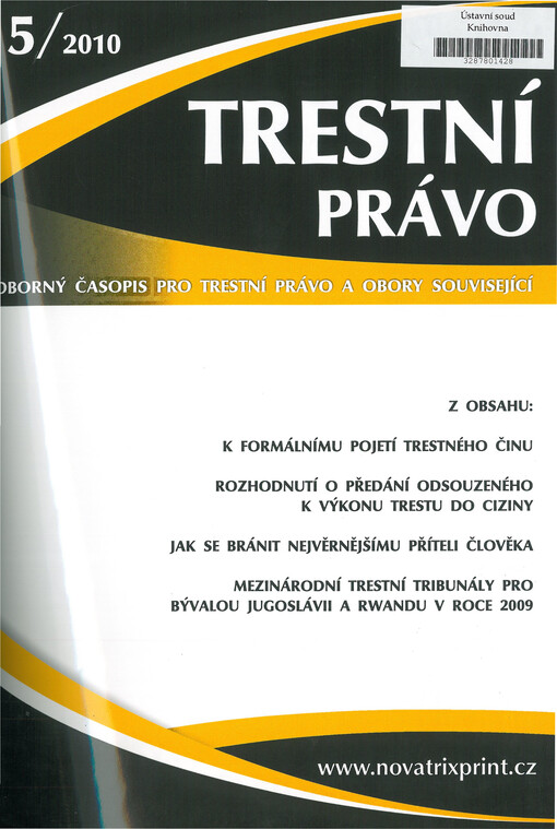 Trestní právo : odborný časopis pro trestní právo a obory související