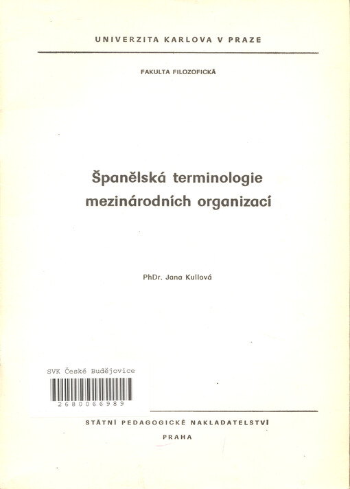 Španělská terminologie mezinárodních organizací