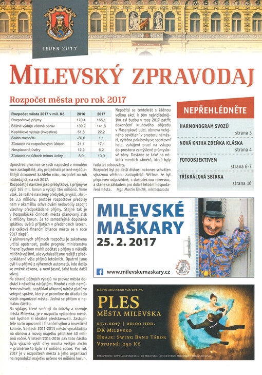 Milevský zpravodaj : informace z úřadu, městské samosprávy, kultury, sportu a podnikání