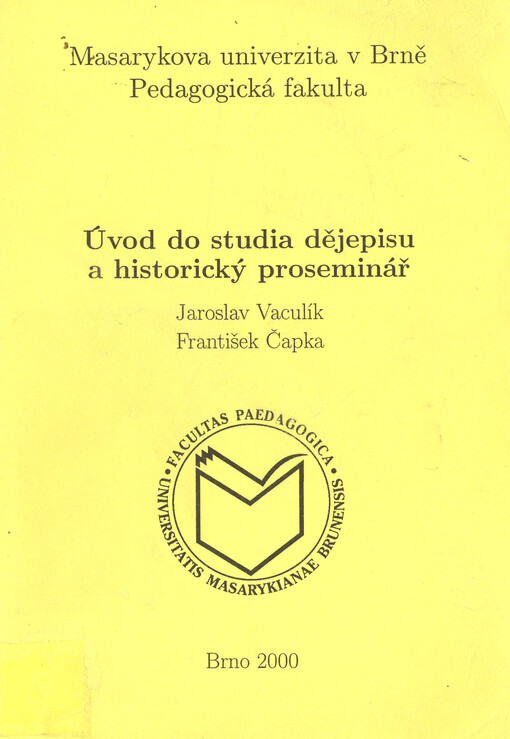 Úvod do studia dějepisu a historický proseminář
