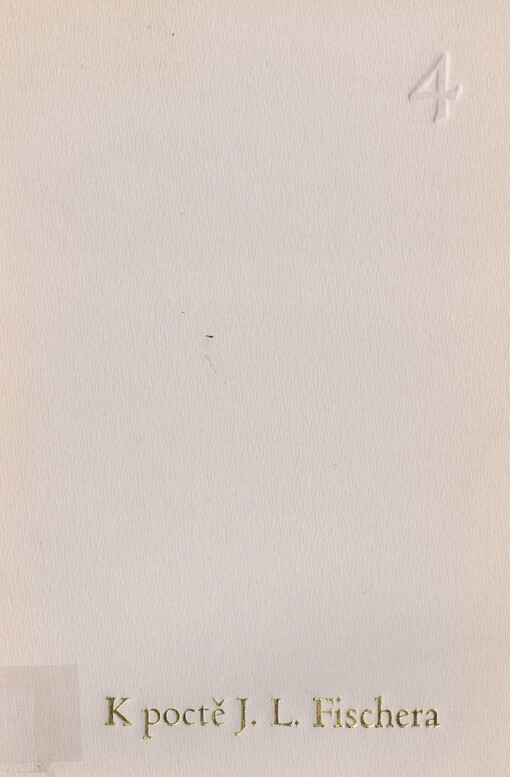 4. výroční přednáška k poctě J.L. Fischera