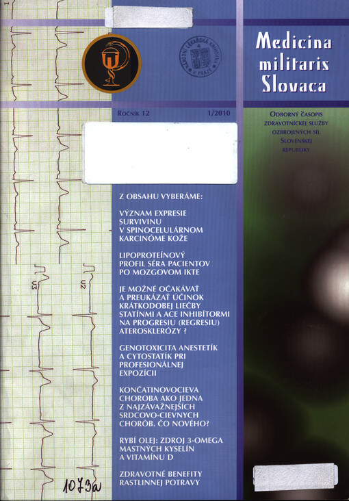 Medicina militaris slovaca : odborný časopis služby Armády Slovenskej republiky