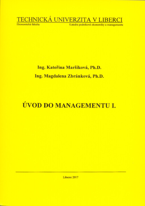 Úvod do managementu I.