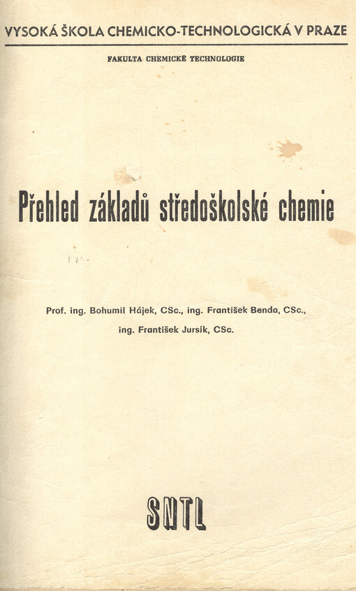 Přehled základů středoškolské chemie