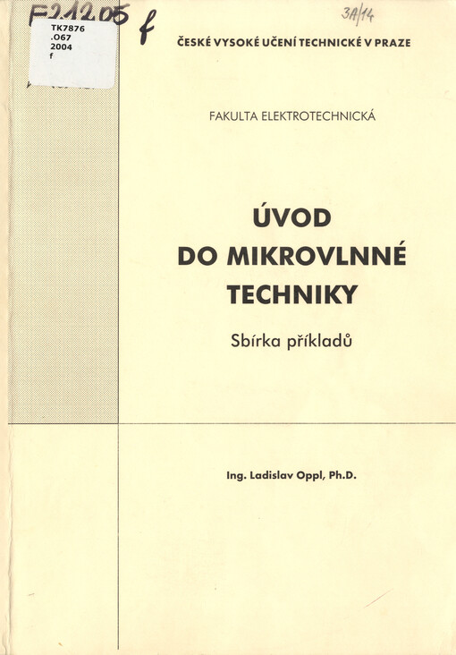 Úvod do mikrovlnné techniky: sbírka příkladů
