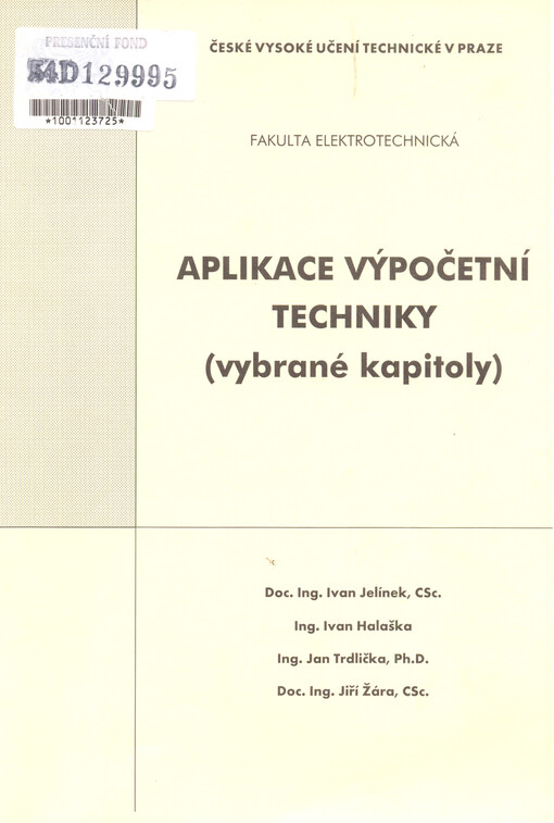 Aplikace výpočetní techniky: (vybrané kapitoly)