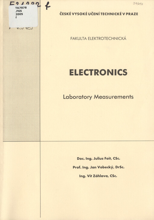 Electronics :laboratory measurements