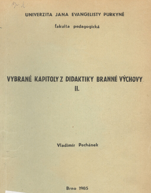 Vybrané kapitoly z didaktiky branné výchovy