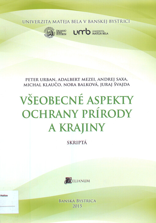 Všeobecné aspekty ochrany prírody a krajiny