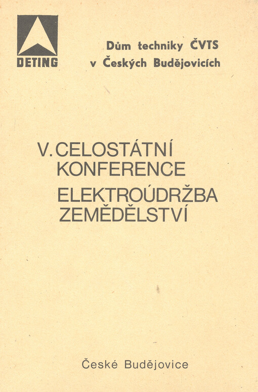 5. celostátní konference elektroúdržba zemědělství