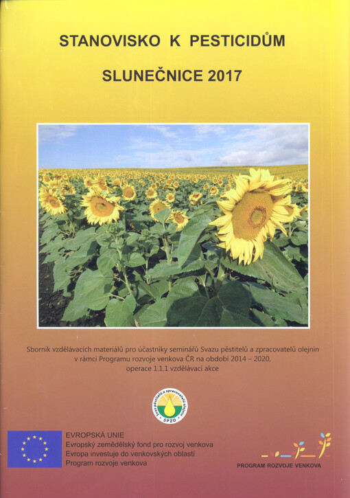 Stanovisko k pesticidům : ozimá řepka a slunečnice : systém výroby řepky