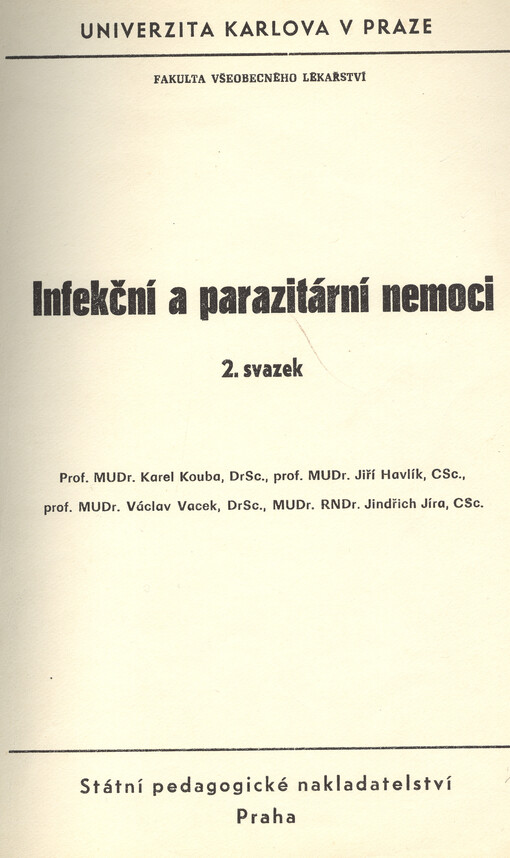 Infekční a parazitární nemoci.Sv. 2