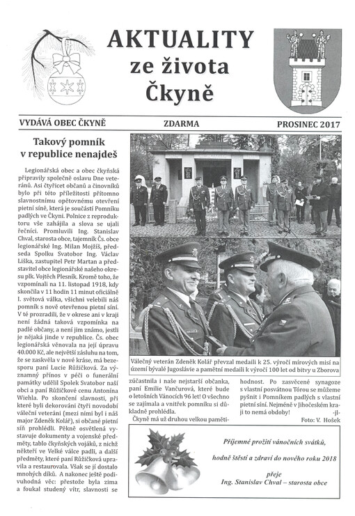 Aktuality ze života Čkyně
