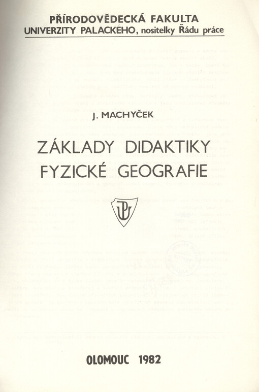 Základy didaktiky fyzické geografie