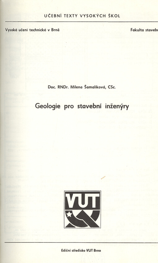 Geologie pro stavební inženýry