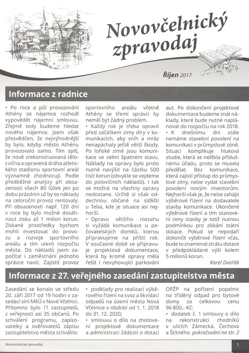 Novovčelnický zpravodaj