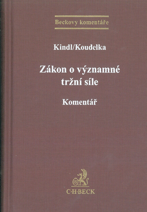 Zákon o významné tržní síle : komentář