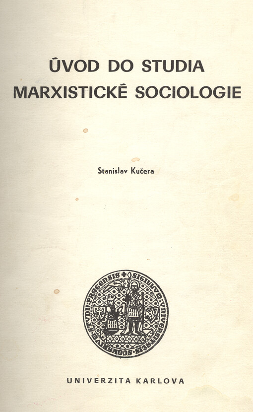 Úvod do studia marxistické sociologie