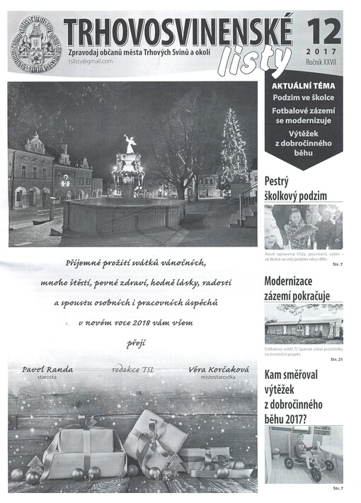 Trhovosvinenské listy : zpravodaj občanů města Trhových Svinů a okolí