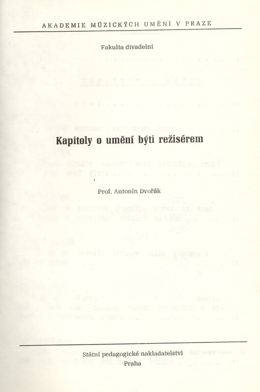 Kapitoly o umění býti režisérem