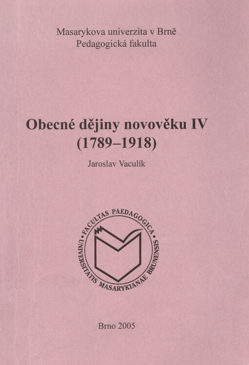 Obecné dějiny novověku. IV, (1789-1918)