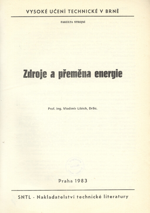 Zdroje a přeměna energie