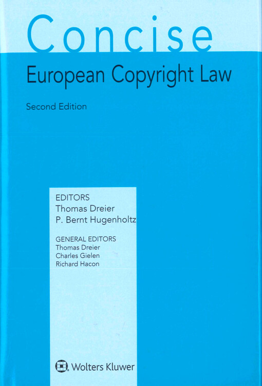Concise European copyright law