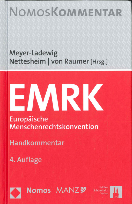 EMRK : Europäische Menschenrechtskonvention : Handkommentar