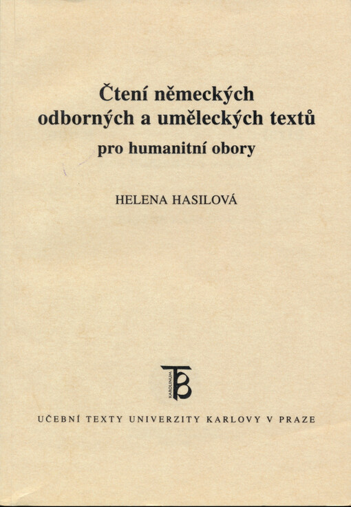 Čtení německých odborných a uměleckých textů pro humanitní obory