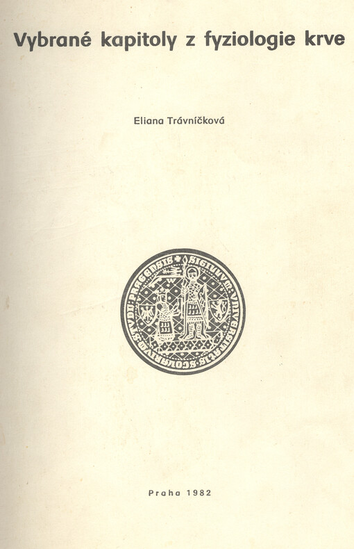 Vybrané kapitoly z fyziologie krve