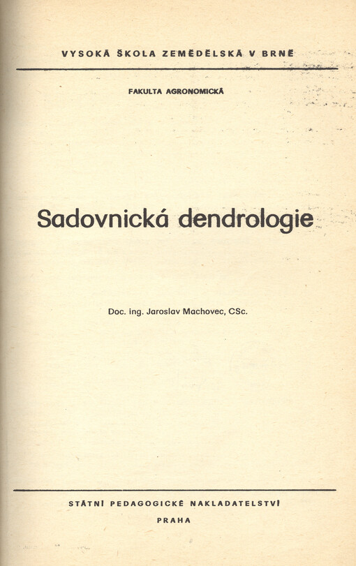 Sadovnická dendrologie