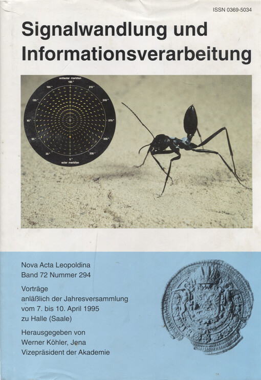 Signalwandlung und Informationsverarbeitung :Vorträge anlässlich der Jahresversammlung vom 7. bis 10. April 1995 zu Halle (Saale)