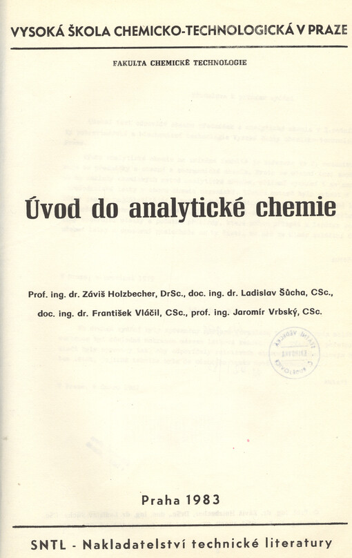Úvod do analytické chemie