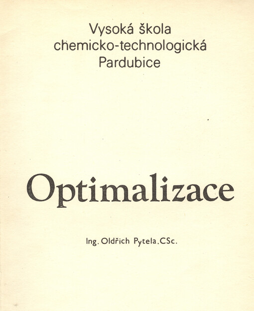 Optimalizace