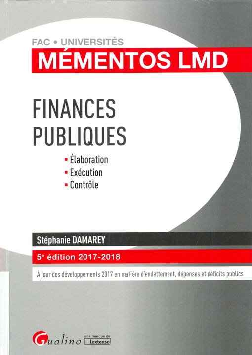 Finances publiques : élaboration, exécution, contrôle