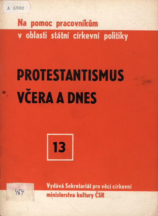 Protestantismus včera a dnes