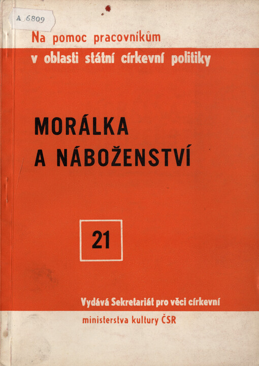 Morálka a náboženství : sborník k problematice komunistické a náboženské morálky