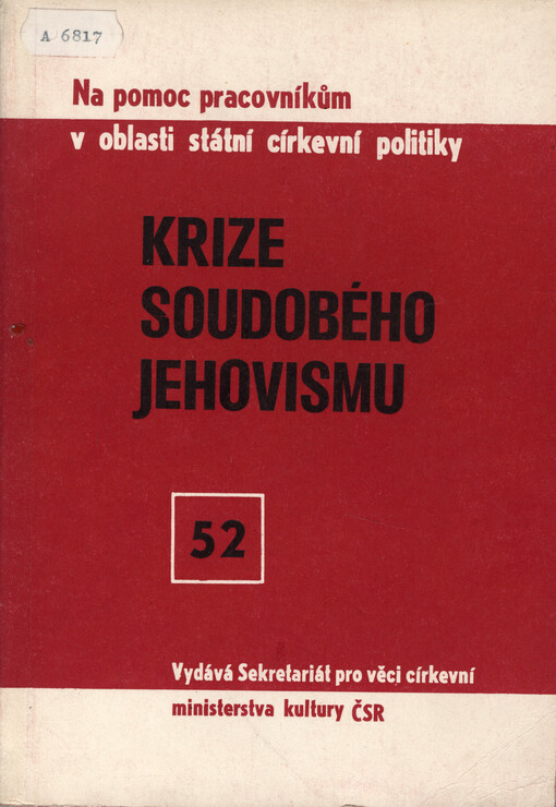 Krize soudobého jehovismu :Sborník statí