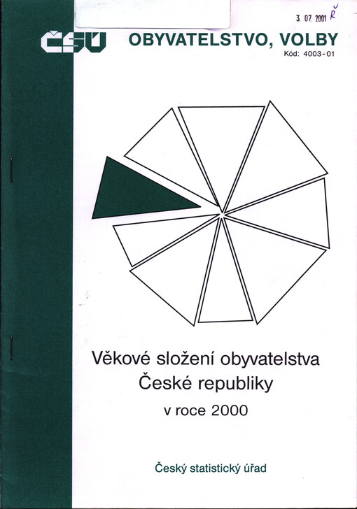 Věkové složení obyvatelstva České republiky v roce ... = Age distribution of the population of the Czech Republic in ...