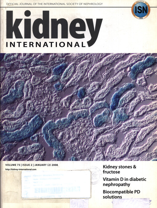 Kidney international : official journal of the International Society of Nephrology