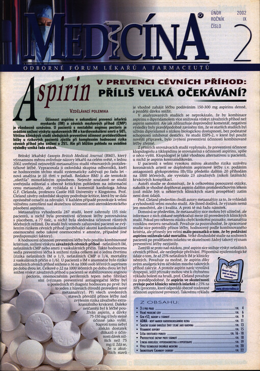 Medicína :odborné forum lékařů a farmaceutů