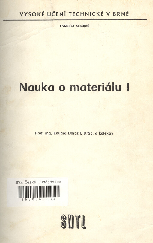 Nauka o materiálu I