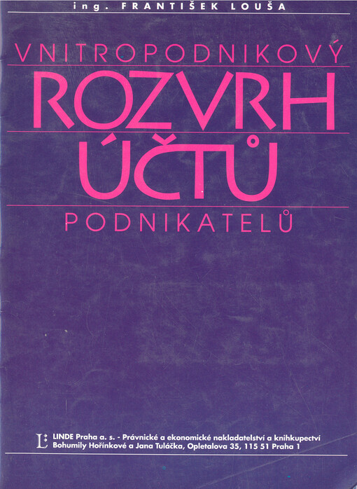 Vnitropodnikový rozvrh účtů podnikatelů