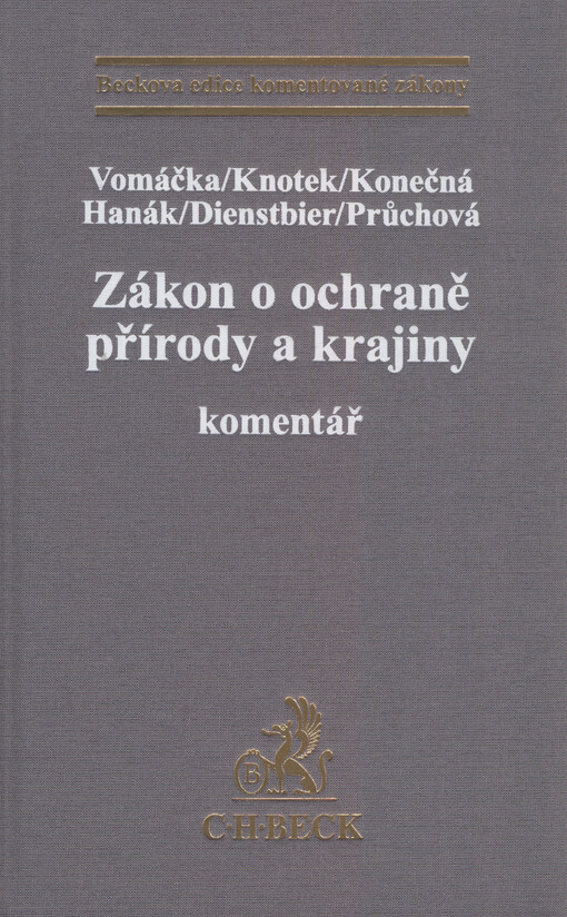 Zákon o ochraně přírody a krajiny. Komentář