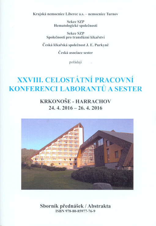 ... celostátní pracovní konference laborantů a sester : Krkonoše ... : sborník přednášek - abstrakta