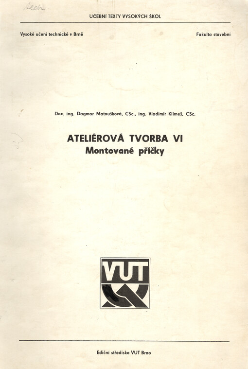 Ateliérová tvorba.[Díl] 6,Montované příčky