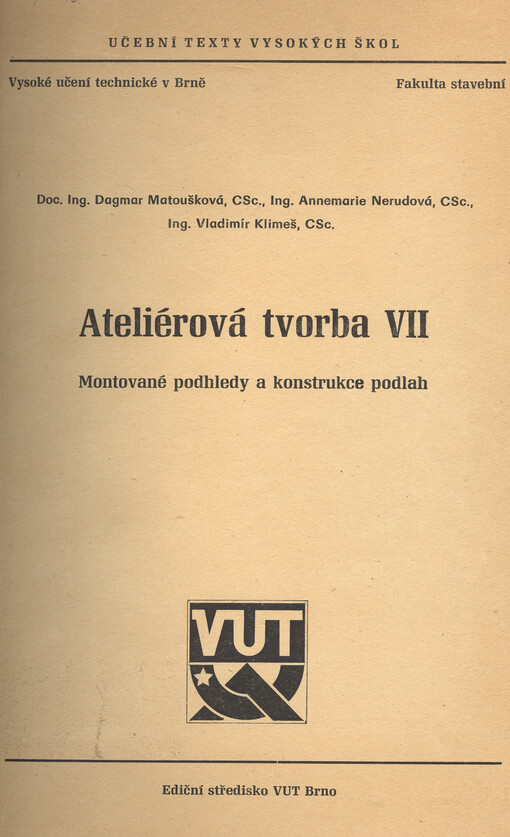 Ateliérová tvorba.7.,Montované podhledy a konstrukce podlah