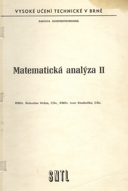Matematická analýza II